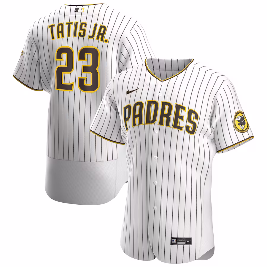 Men's San Diego Padres Fernando Tatís Jr. Nike White/Brown Home Authentic Player Jersey - Jersey