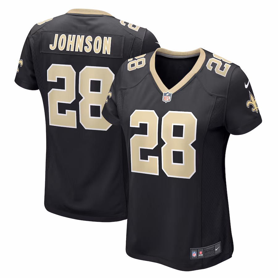 Women's New Orleans Saints Lonnie Johnson Nike Black Game Player Jersey - Jersey