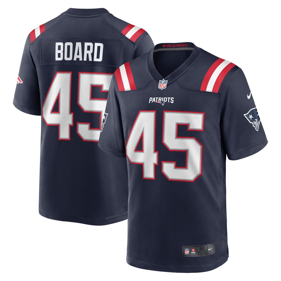 Men's New England Patriots Chris Board Nike Navy Game Player Jersey - Jersey