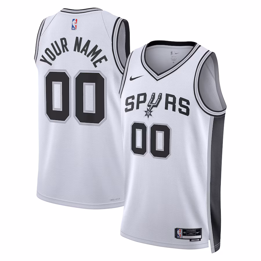 Unisex San Antonio Spurs Nike White Swingman Custom Jersey - Association Edition - Jersey