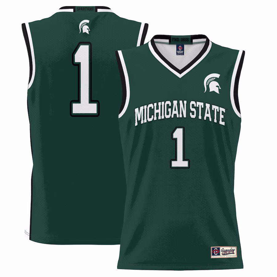 #1  Michigan State Spartans GameDay Greats  Lightweight Basketball Jersey - Green - Jersey