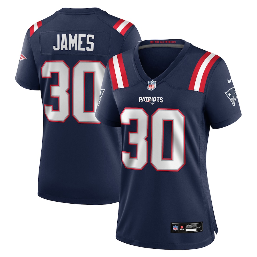 Women's New England Patriots D.J. James Nike Navy Game Jersey - Jersey