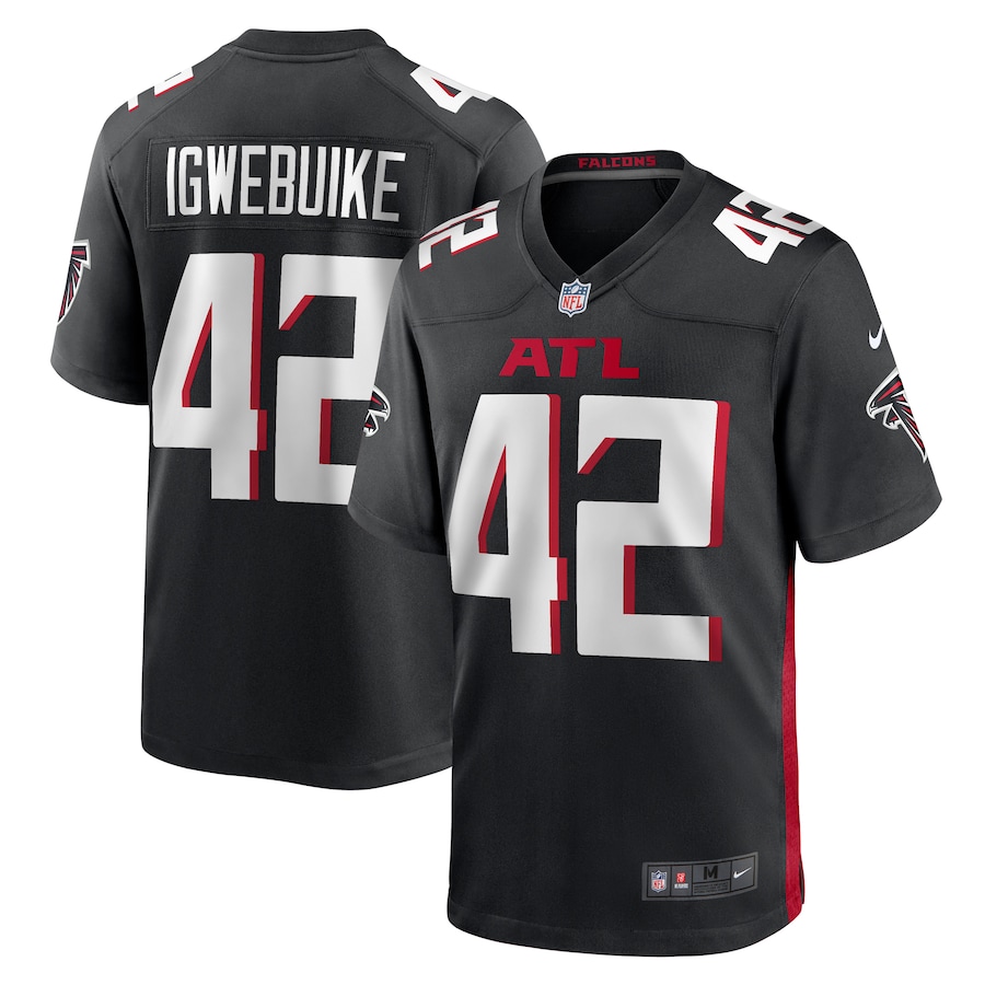 Men's Atlanta Falcons Godwin Igwebuike Nike  Black  Game Jersey - Jersey