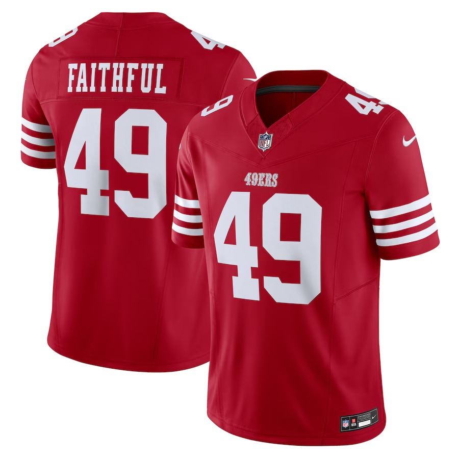 Men's San Francisco 49ers The Faithful Nike Scarlet Vapor F.U.S.E. Limited Jersey - Jersey