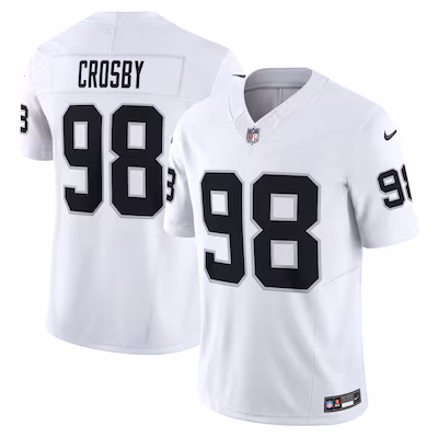 Men's Las Vegas Raiders Maxx Crosby Nike White Vapor F.U.S.E. Limited Jersey - Jersey