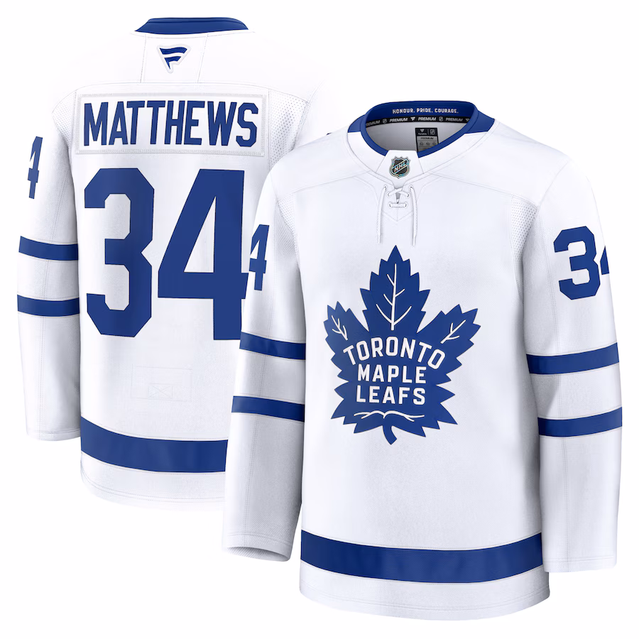 Men's Toronto Maple Leafs Auston Matthews Fanatics White Away Premium Jersey - Jersey