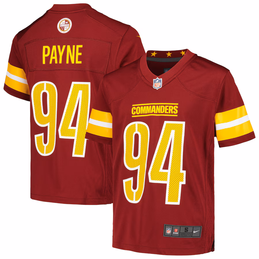 Youth Washington Commanders Daron Payne Nike Burgundy Game Jersey - Jersey