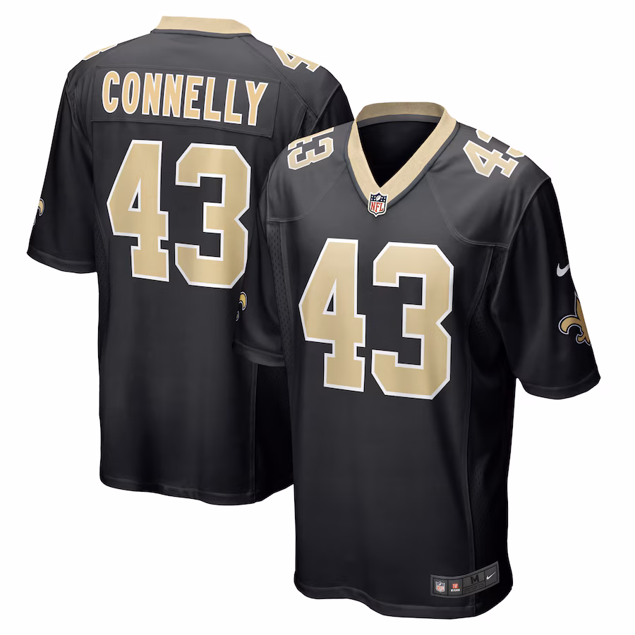 Men's New Orleans Saints Ryan Connelly Nike  Black Team Game Jersey - Jersey