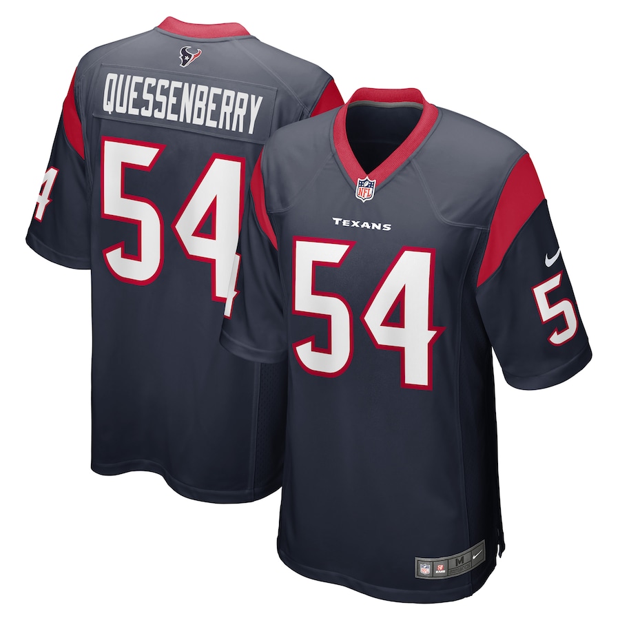 Men's Houston Texans Scott Quessenberry Nike Navy Game Player Jersey - Jersey