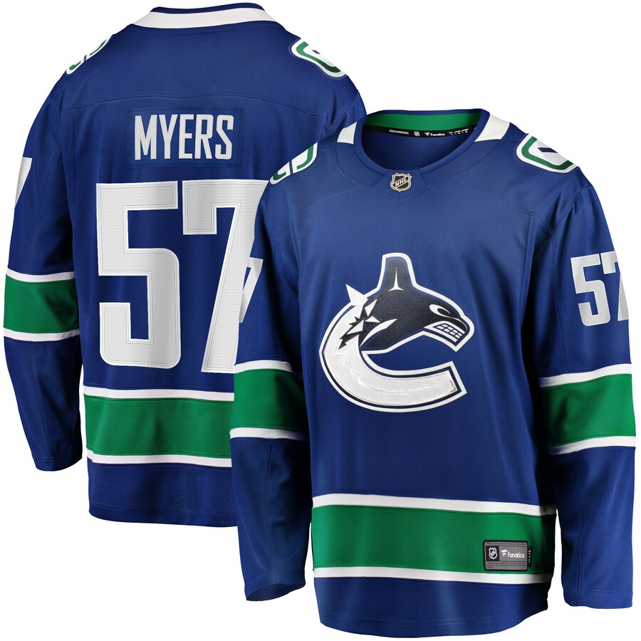 Men's Vancouver Canucks Tyler Myers Fanatics Branded Blue Home Breakaway Player Jersey - Jersey