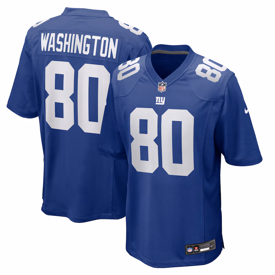 Men's New York Giants Montrell Washington Nike Royal Team Game Jersey - Jersey