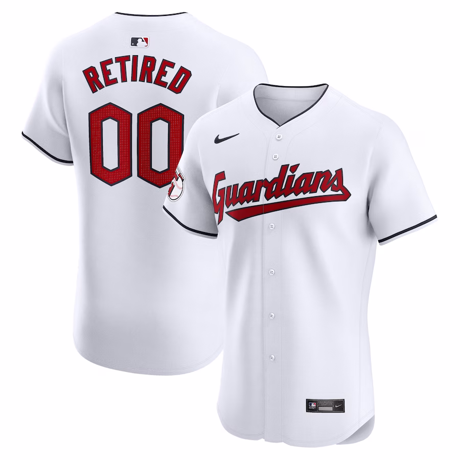 Men's Cleveland Guardians Nike White Home Elite Pick-A-Player Retired Roster Jersey - Jersey