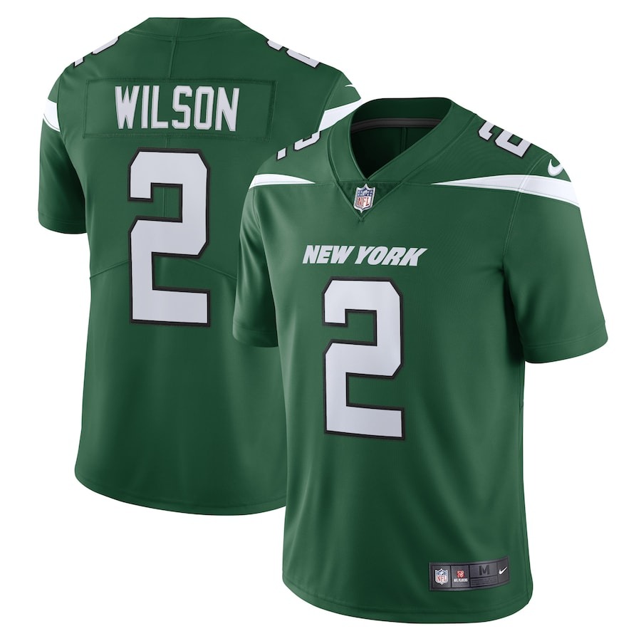 Men's New York Jets Zach Wilson Nike Gotham Green Vapor Limited Jersey - Jersey