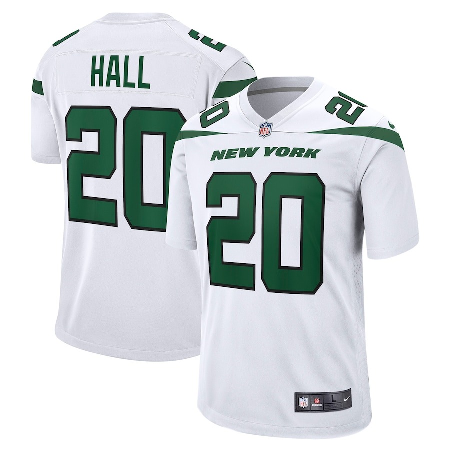 Men's New York Jets Breece Hall Nike White Away Game Player Jersey - Jersey