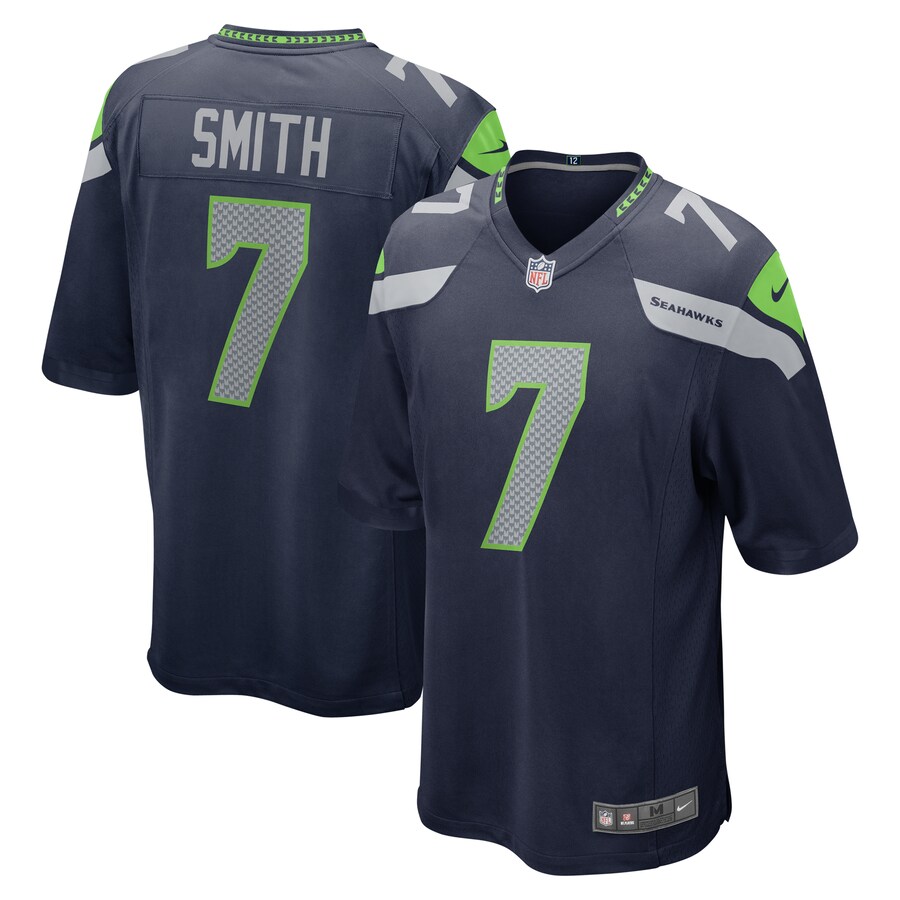 Men's Seattle Seahawks Geno Smith Nike College Navy Game Jersey - Jersey