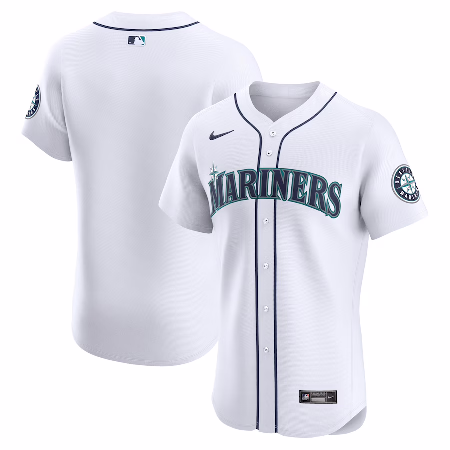 Men's Seattle Mariners Nike White Home Elite Jersey - Jersey