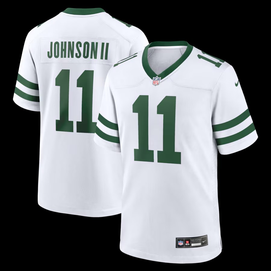 Men's New York Jets Jermaine Johnson II Nike Spotlight White Alternate Game Jersey - Jersey