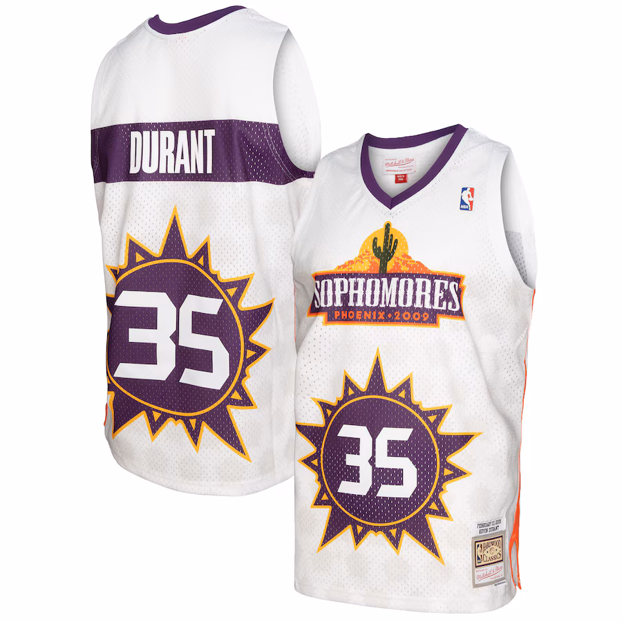 Men's Kevin Durant Mitchell & Ness White 2009 Rising Stars Swingman Jersey - Jersey