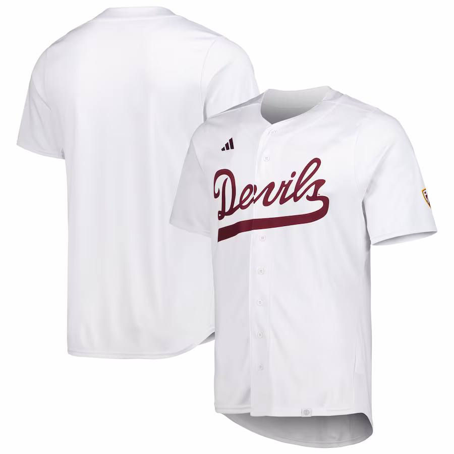Arizona State Sun Devils adidas Team Baseball Jersey - White - Jersey