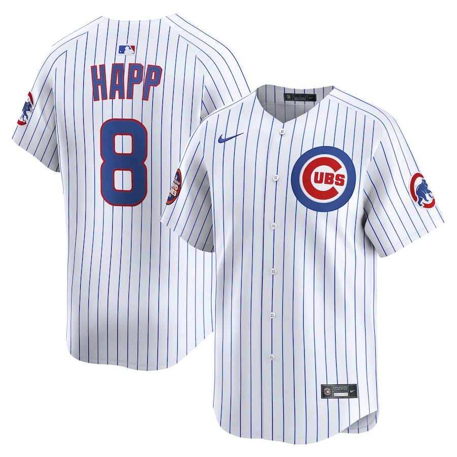 Men's Chicago Cubs Ian Happ Nike White 2025 MLB World Tour: Tokyo Series Home Limited Player Jersey - Jersey