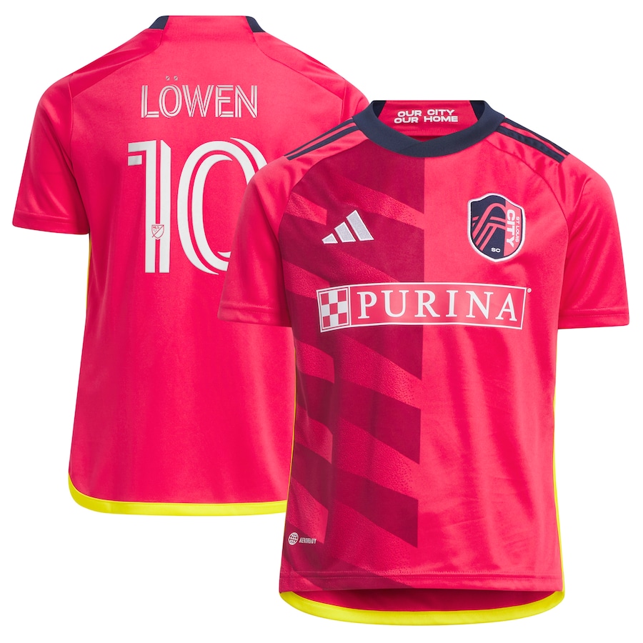 Youth St. Louis City SC Eduard Löwen adidas Red 2023 CITY Kit Replica Jersey - Jersey