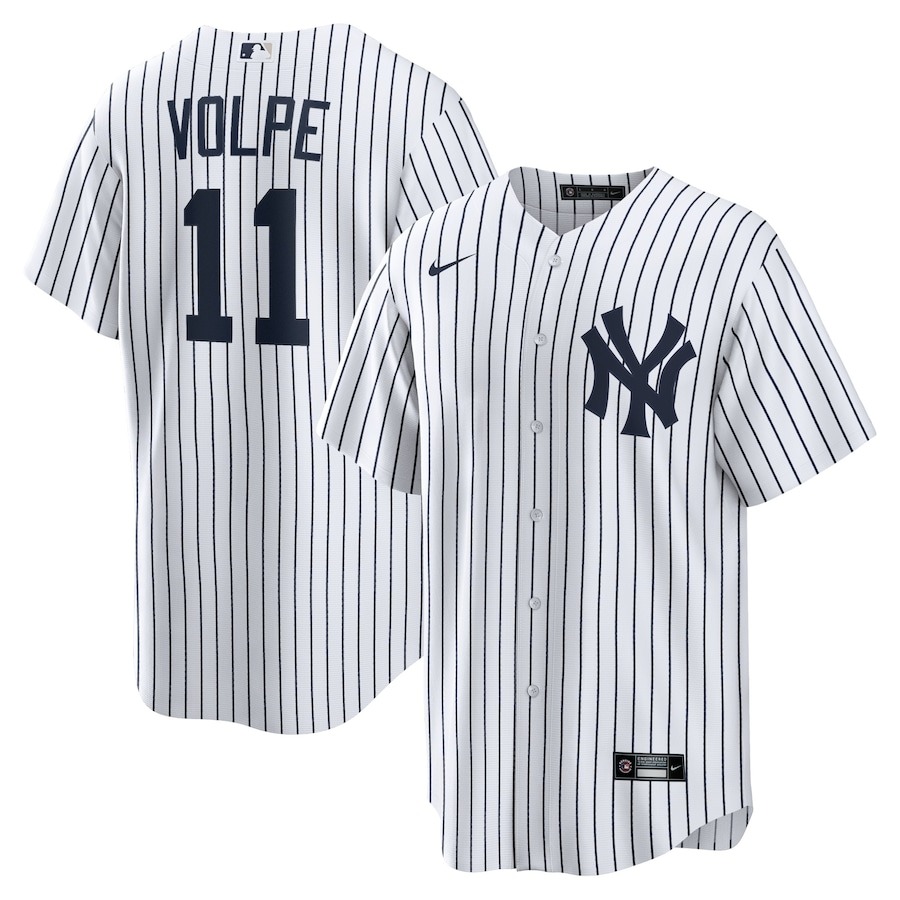Men's New York Yankees Anthony Volpe Nike White Home Replica Player Jersey - Jersey
