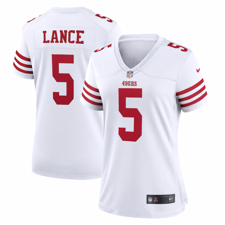 Women's San Francisco 49ers Trey Lance Nike White Player Jersey - Jersey