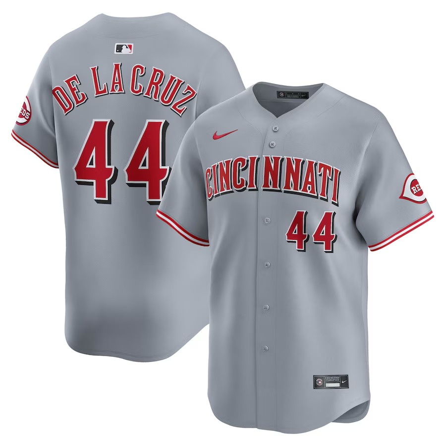 Men's Cincinnati Reds Elly De La Cruz Nike Gray Road Limited Player Jersey - Jersey