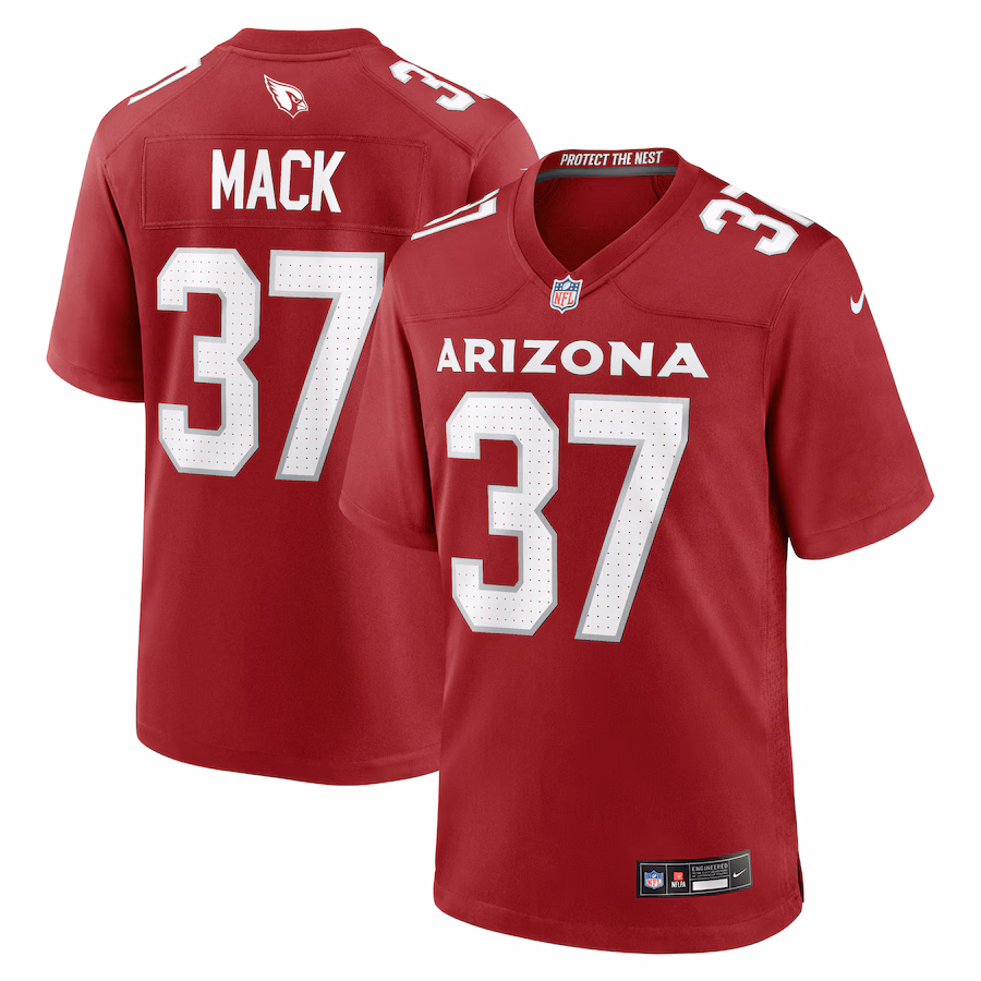 Men's Arizona Cardinals Marlon Mack Nike  Cardinal Team Game Jersey - Jersey