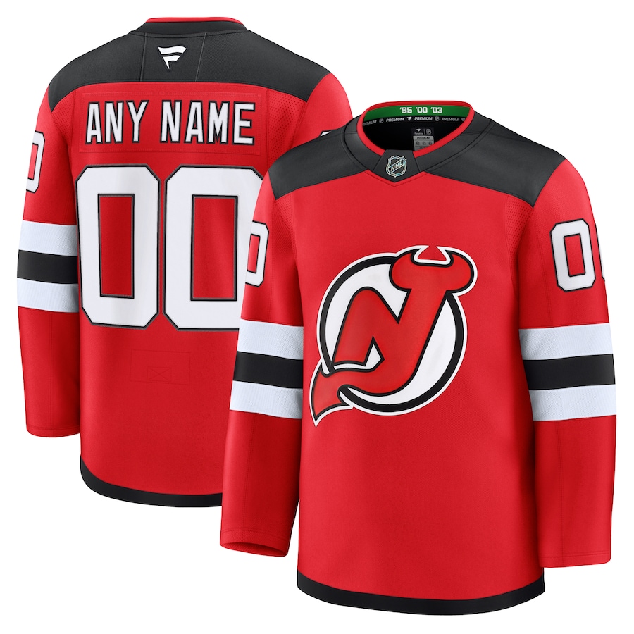 Men's New Jersey Devils Fanatics Red Home Premium Custom Jersey - Jersey