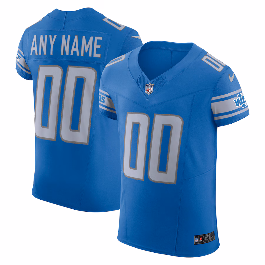 Men's Detroit Lions Nike Blue Vapor F.U.S.E. Elite Custom Jersey - Jersey