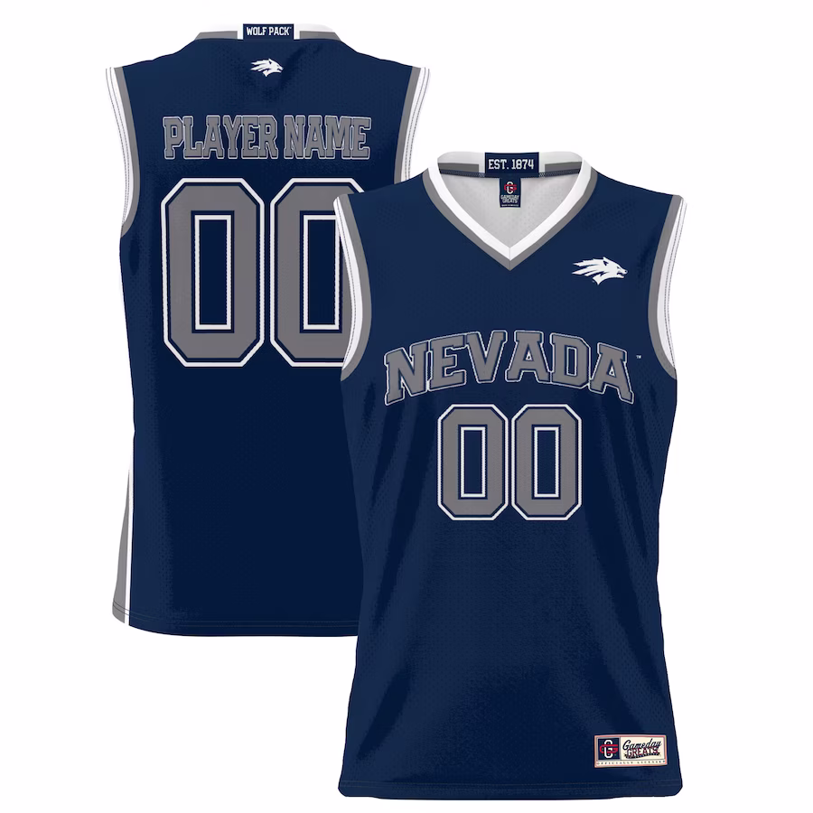 Nevada Wolf Pack GameDay Greats Unisex  Lightweight NIL Pick-A-Player Basketball Jersey - Navy - Jersey