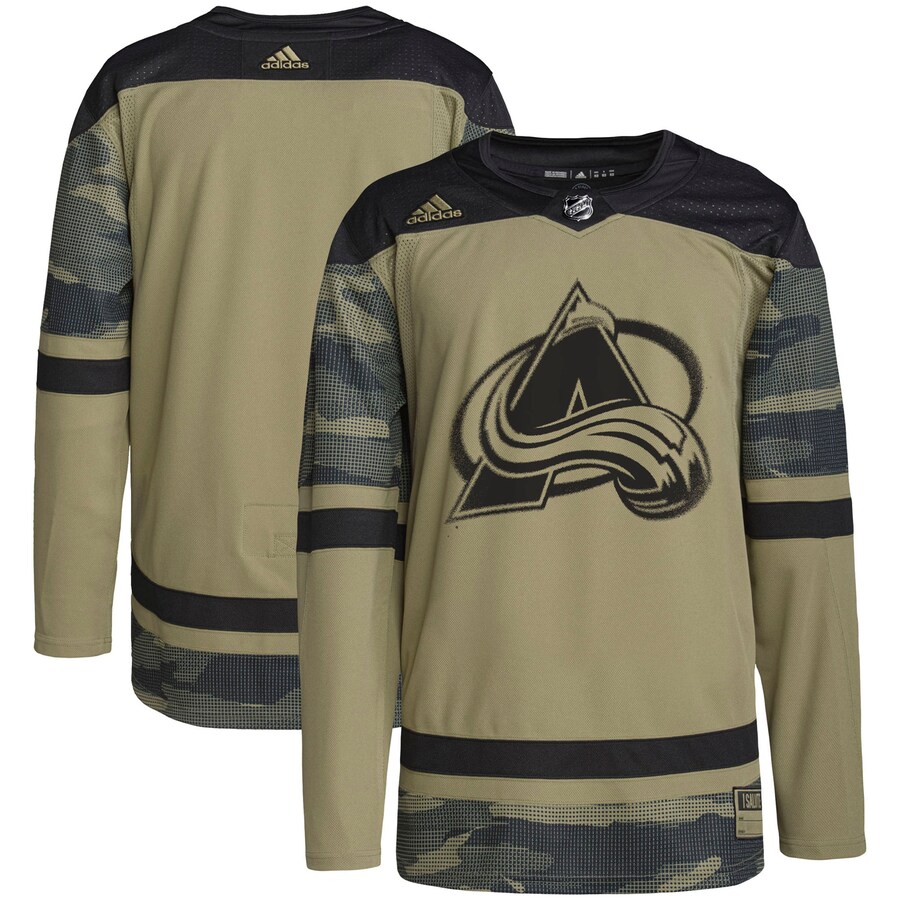 Men's Colorado Avalanche adidas Camo Military Appreciation Team Authentic Practice Jersey - Jersey