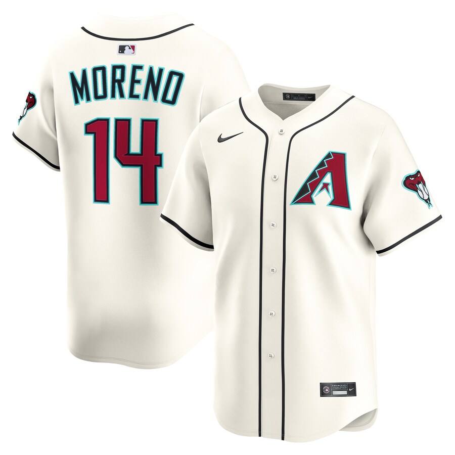 Men's Arizona Diamondbacks Gabriel Moreno Nike Cream Alternate Limited Player Jersey - Jersey