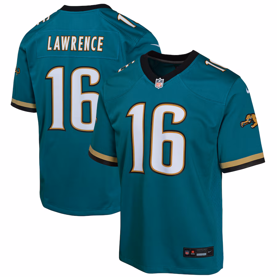 Youth Jacksonville Jaguars Trevor Lawrence Nike Teal Prowler Throwback Player Game Jersey - Jersey