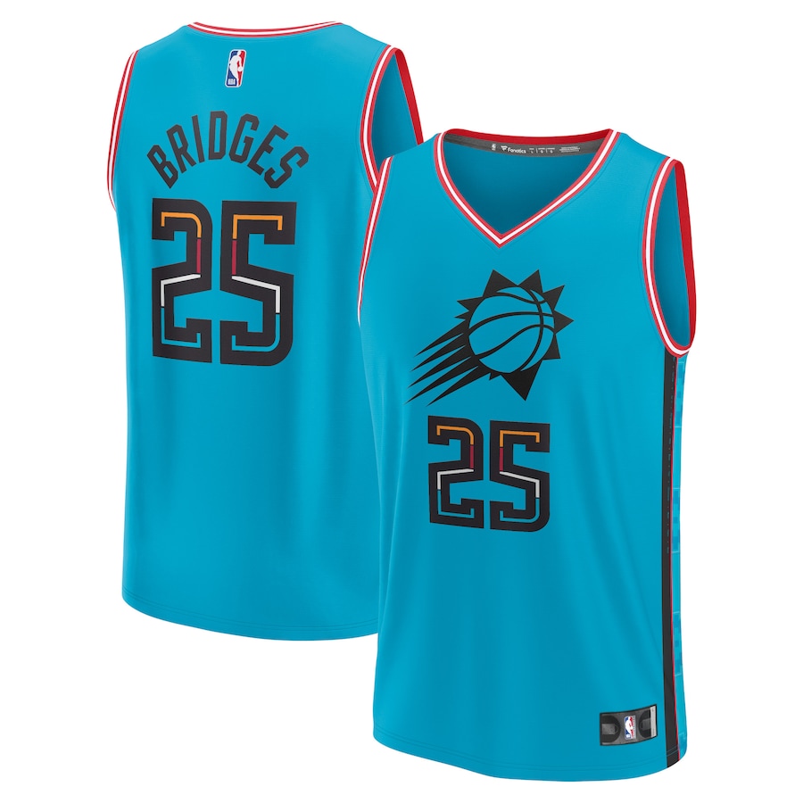 Men's Phoenix Suns Mikal Bridges Fanatics Teal Fastbreak Jersey - City Edition - Jersey