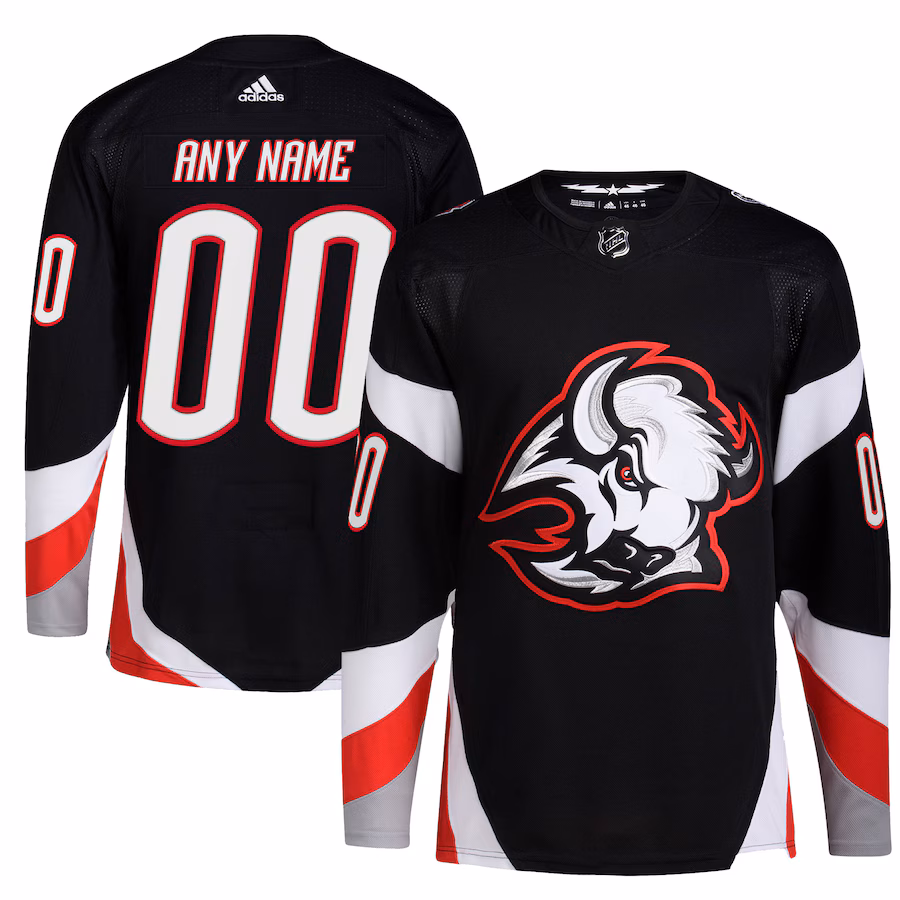Men's Buffalo Sabres adidas Black Alternate Primegreen Authentic Custom Jersey - Jersey