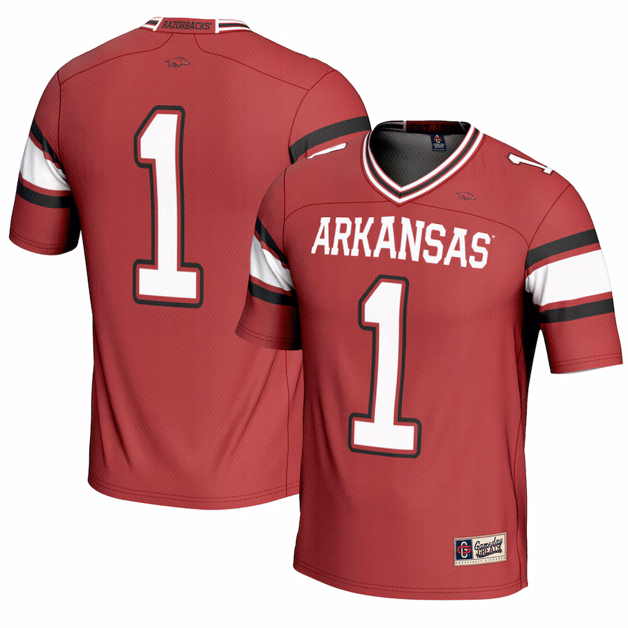Youth GameDay Greats #1 Cardinal Arkansas Razorbacks Football Jersey - Jersey