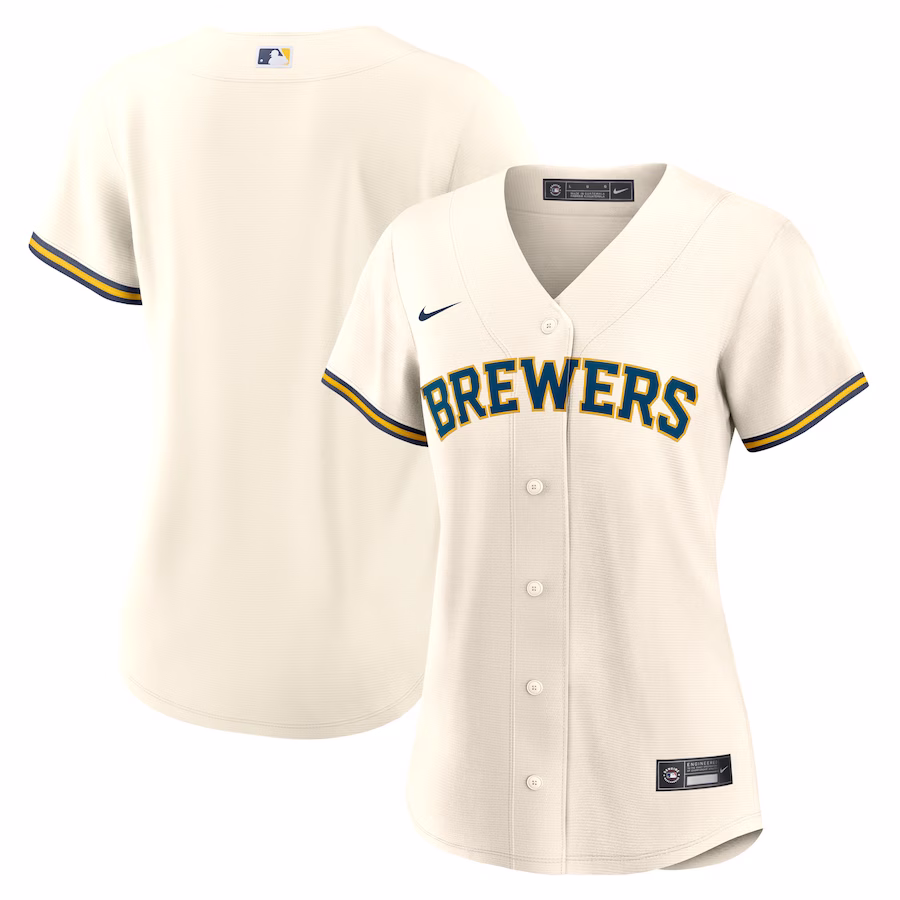 Women's Milwaukee Brewers Nike Cream Home Replica Team Jersey - Jersey