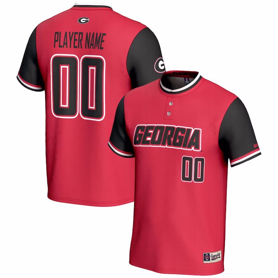 Georgia Bulldogs GameDay Greats Unisex  NIL Pick-A-Player Lightweight Softball Jersey - Red - Jersey
