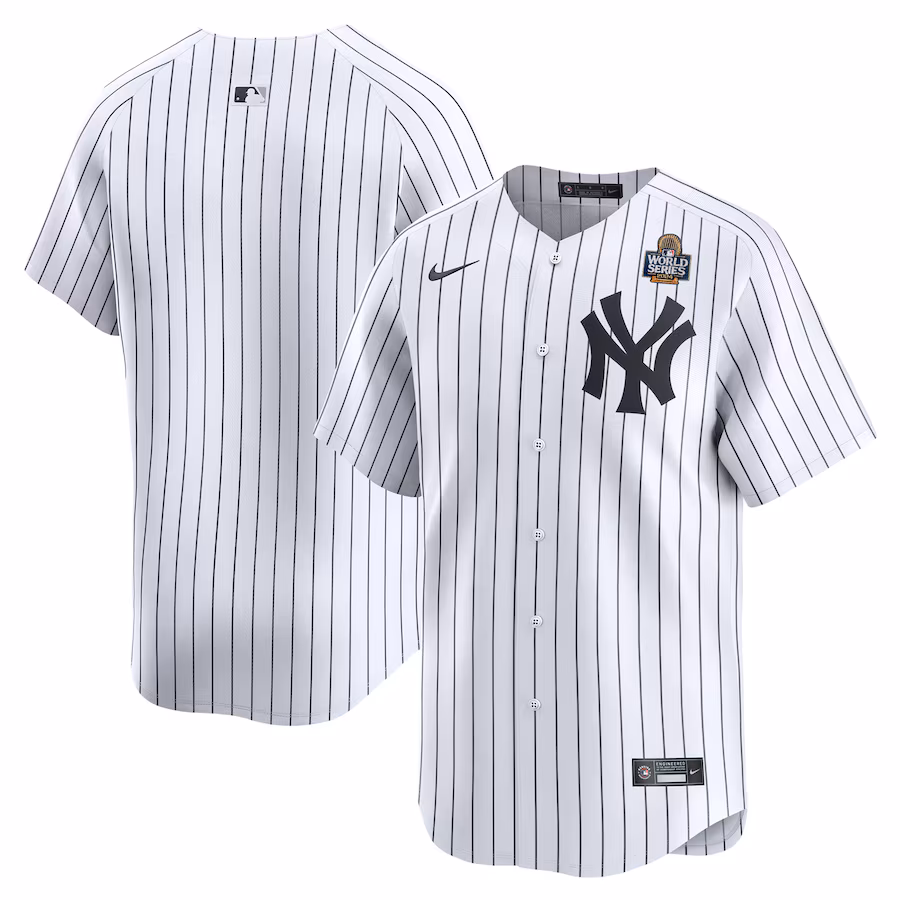 Men's New York Yankees Nike White 2024 World Series Home Limited Jersey - Jersey