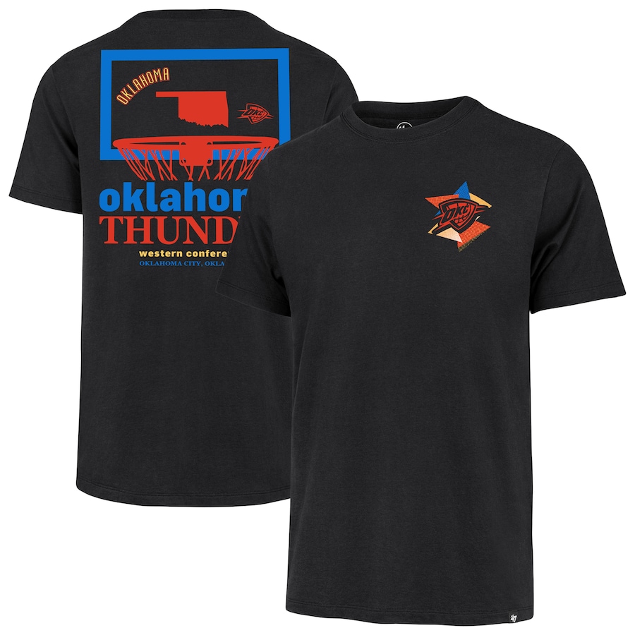 Men's Oklahoma City Thunder  '47 Black City Edition Backboard T-Shirt - Jersey