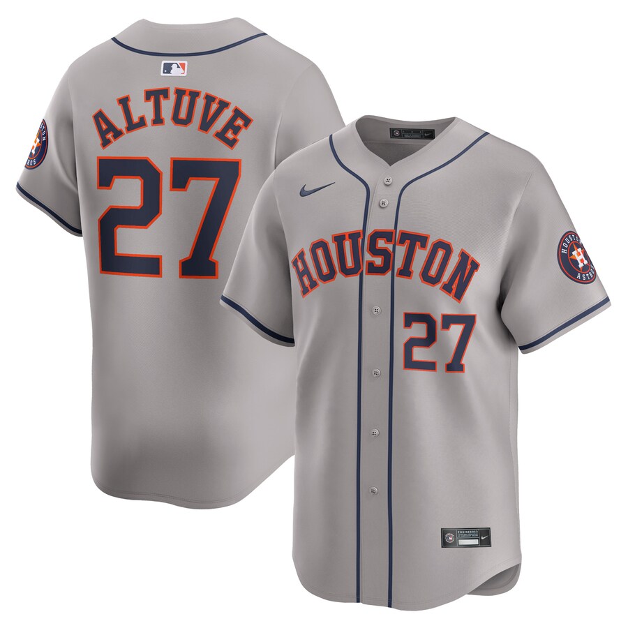Men's Houston Astros Jose Altuve Nike Gray Away Limited Player Jersey - Jersey