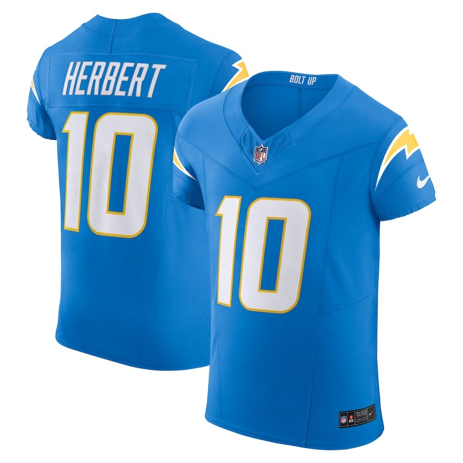 Men's Los Angeles Chargers Justin Herbert Nike Powder Blue  Vapor F.U.S.E. Elite Jersey - Jersey