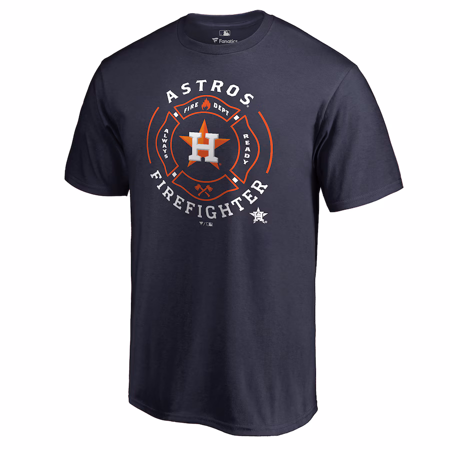 Men's Houston Astros Navy Firefighter T-Shirt - Jersey