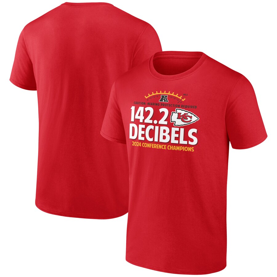 Men's Kansas City Chiefs  Fanatics Red 2024 AFC Champions Hometown Not Done T-Shirt - Jersey