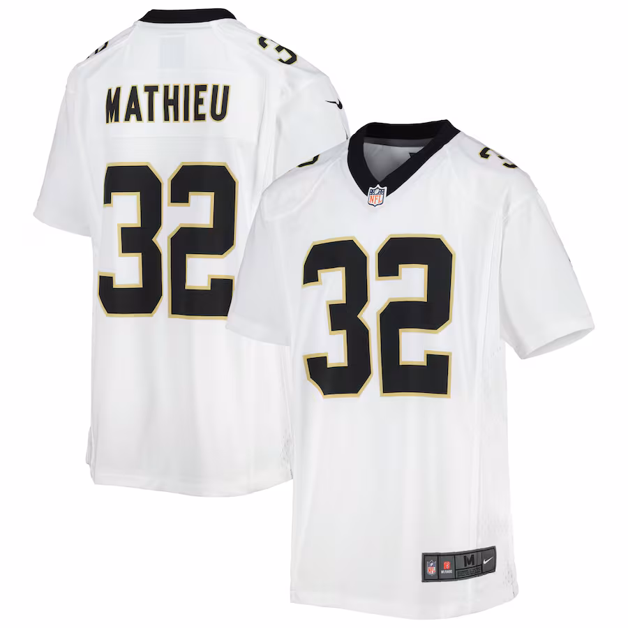Youth New Orleans Saints Tyrann Mathieu Nike White Game Jersey - Jersey
