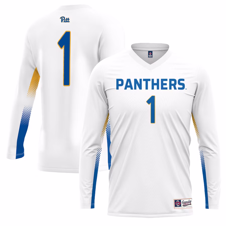 #1 Pitt Panthers GameDay Greats Unisex Lightweight Volleyball Jersey - White - Jersey