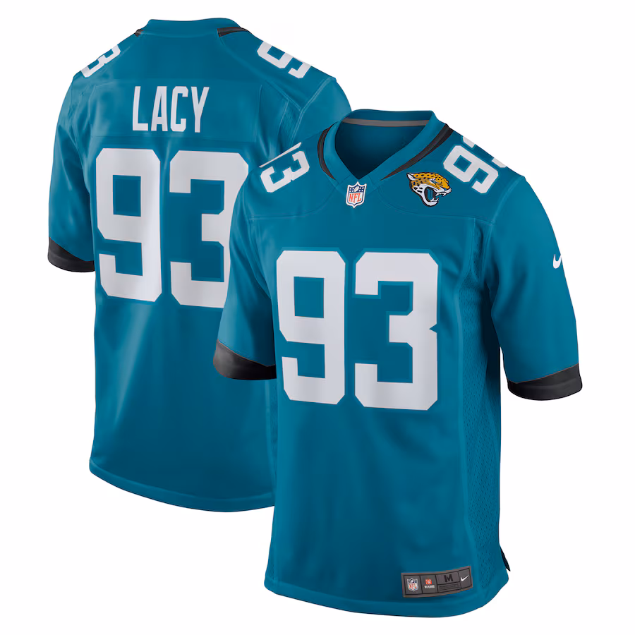 Men's Jacksonville Jaguars Tyler Lacy Nike  Teal Team Game Jersey - Jersey