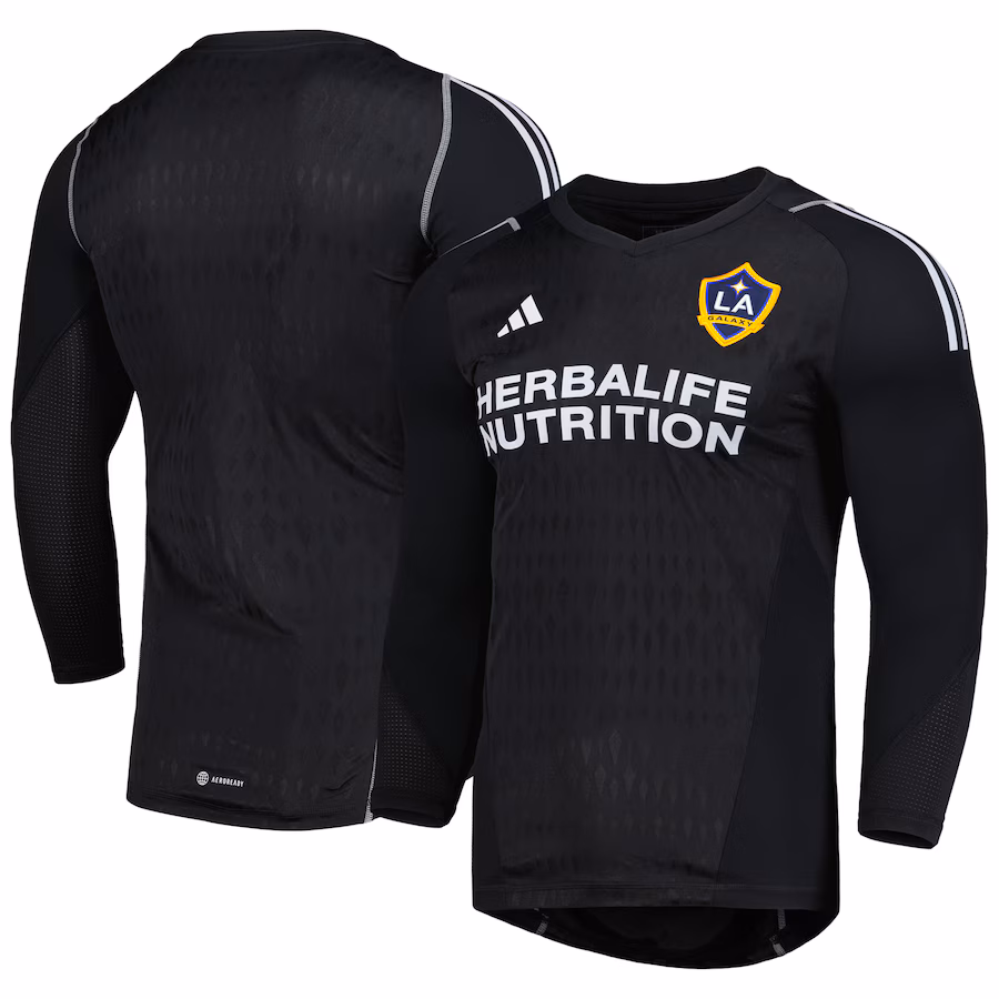 Men's LA Galaxy adidas Black 2023 Goalkeeper Long Sleeve Replica Jersey - Jersey